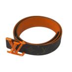 LOUIS VUITTON M0492 гибрид сельдерея и салата -ru*LV стойка mid 40MM монограмма двусторонний ремень #85/34 б/у товар used AB