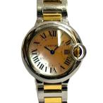 CARTIER カルティエ W6920034 バロンブルー SM ピンクシェル文字盤 レディース クォーツ 腕時計 中古品 used AB