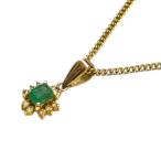K18 зеленый камень есть MD0.10ct дизайн колье примерно 6.6g[ бесплатная доставка ][ оплата при получении не возможно ] б/у товар used AB