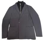 EMPORIO ARMANI Emporio Armani стеганое полотно × вязаный пальто жакет Zip блузон #48 б/у товар used AB