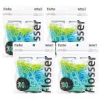  зубная нить farubefrosa-oka пятно Farbe Flosser голубой 1 пакет 100 шт. входит ×4 комплект 