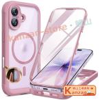 ショッピングphone Miracase iPhone17 ケース MagSafe対応 スマホケース いPhone17 用 カバー 9H 強化ガラス 360°保護 全身バンパー保護ケース 6.3インチ フルカバー