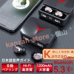 ショッピングワイヤレスイヤホン iphone ワイヤレスイヤホン bluetooth iphone android カナル型 日本語音声ガイド ノイズキャンセリング 防水 長時間再生 高音質