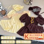 セパレート 水着 キッズ水着 女の子 みずぎ 体型カバー 半袖 ベビー水着 子供 着やせ スクール水着 スポーツウエア トップス パンツ スイムウェア