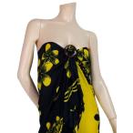  парео плюмерия черный желтый PABM90