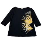 pa-m leaf 7 минут рукав футболка черный Maunaloa YCA-5306/KOT273