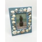 シェルサンドフォトフレームM　BLUE 　PF02