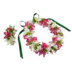 【特価】Kapaliliオーキッドレイ・ヘアークリップセット/ホワイト・ピンク/TOK2511