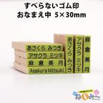 印鑑 はんこ お名前スタンプ 保育園 ねいみー すべらないゴム印 No.5 おなまえ中5mm×30mm 入学 入園 ハンコ 祝い 1本のみ