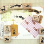 消しゴムはんこ ラバースタンプ 消しゴムスタンプ はんこどり にゃんずスタンプ Aサイズ(26×30mm) 5種類 からふる屋