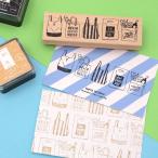 消しゴムはんこ ラバースタンプ 消しゴムスタンプ  TAM‘S WORKS ショッピングバッグ横並び 縦20.7mm×横78.7mm (0015A-2685)  手帳 ラッピング からふる屋