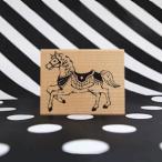 消しゴムはんこ ラバースタンプ 消しゴムスタンプ  つぶあん 馬 縦39mm×横48mm (0073E-4355) 手帳 スケジュール帳 からふる屋