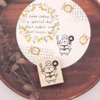 消しゴムはんこ ラバースタンプ 消しゴムスタンプ  tugumi お料理チョビくん　縦24.8mm×横21.7mm からふる屋 爆買
