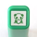 はんこ スタンプ 保護者印 認印 こどものかお スケジュール浸透印 インク不要 メール便 パンダ(勉強)/グリーン(SD0556-689) からふる屋