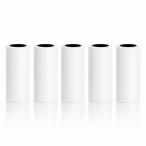 感熱ロール紙 56×25mm 5巻セット 接着剤なし ノングルータイプ ミニプリンター用 サーマルプリンター 感熱用紙 白色 長さ3m 2年保存 手帳 メモ DIY イラスト