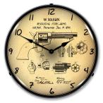 Colt Peace Maker Patent LED Wall Clock, Retro/Vintage, Lighted, 14 inch