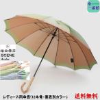 レディース雨傘 長傘 甲州織 12本カーボン骨 日本製 プライベートブランド:『SCENE』 高級 ギフト 傘寿 お祝い 誕生日 記念日 プレゼント
