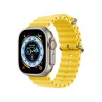 ショッピングアップルウォッチ バンド Apple Watch Ultra GPS+Cellular 49mm MNHG3J/A A2684 チタニウムケース イエローオーシャンバンド アップルウォッチ R2405-110