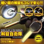 解錠自衛隊 LEDライト 照明 玄関 鍵 施錠 戸締まり 暗闇 懐中電灯 キーホルダー 便利 持ち歩き KAIJOZIEI