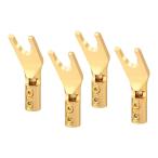 Y ковер терминал медный Y терминал Y type штекер L type soruda- отсутствует Spade аудио динамик DIY собственное производство нет половина рисовое поле позолоченный 4 шт. комплект 