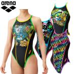 アリーナ レディース トレーニング水着 トレーニングワンピース(オープンバック)AS4FWM03W 女性用 タフスーツ 長持ち 練習用