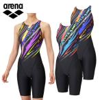 アリーナ レディース 競泳 水着 レーシングワンピーススパッツ（オープンバック・ハーフレッグ） AS5SRC59L 競泳水着 女性用 マスターズ オールニット