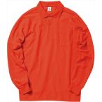 ＢＯＮＭＡＸ（ボンマックス） 【メンズ　Ｔシャツ】　ポケット付ＣＶＣ鹿の子ドライ長袖ポロシャツ オレンジ