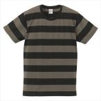 ＵｎｉｔｅｄＡｔｈｌｅ（ユナイテッドアスレ） ５．０オンス　ボールドボーダー　ショートスリーブＴシャツ ブラック/チャコール