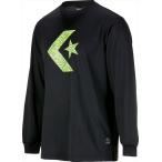 ＣＯＮＶＥＲＳＥ（コンバース） （メンズ　バスケットボールウェア）　バックコート　長袖　Ｔシャツ　裾ラウンドカット ブラック