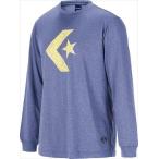 ＣＯＮＶＥＲＳＥ（コンバース） （メンズ　バスケットボールウェア）　バックコート　長袖　Ｔシャツ　裾ラウンドカット ネイビー