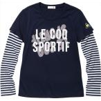 ｌｅ　ｃｏｑ　ｓｐｏｒｔｉｆ（ルコック） レディース　レイヤード長袖シャツ ネイビー