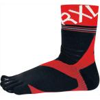 Ｒ×ＬＳＯＣＫＳ（アールエルソックス） バイクソックス　５本指タイプ ブラック/レッド