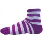 Ｒ×ＬＳＯＣＫＳ（アールエルソックス） ボーダー５指ソックスＴＲＲ１２０ＧＨ パープル