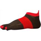 Ｒ×ＬＳＯＣＫＳ（アールエルソックス） メリノソックス　５本指タイプ　ショート丈 ブラック/レッド
