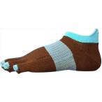 Ｒ×ＬＳＯＣＫＳ（アールエルソックス） メリノソックス　５本指タイプ　ショート丈 ブラウン/サックス