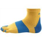 Ｒ×ＬＳＯＣＫＳ（アールエルソックス） ５本指　ランニングソックス イエロー/スカイ