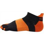 Ｒ×ＬＳＯＣＫＳ（アールエルソックス） ５本指　ランニングソックス オレンジ/チャコール