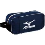 ミズノ MIZUNO　シューズバッグ（M） 14：ネイビー×シルバー （16DA21814）