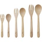 ミズノ MIZUNO 木製カトラリーセット　スプーン大中小各1本＋フォーク大中小各1本 1GJYV13100