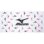 ミズノ MIZUNO　バスタオル 01：ホワイト×マゼンタ×ブラック （32JY410001）