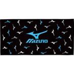 ミズノ MIZUNO　バスタオル 97：ブラック×シアン×グレー （32JY410097）