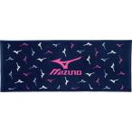 ミズノ MIZUNO　フェイスタオル 14：ネイビー×マゼンタ×グレー （32JY410214）