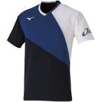 ミズノ MIZUNO JAPAN Tシャツ 62JA0X8691 ブラック×ブルー