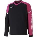 ミズノ MIZUNO スウェットシャツ 62JC000196 ブラック×ピンク StandardFit ダイナモーションフィット クイックドライPLUS