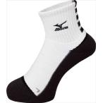 ミズノ mizuno ソックス（ショート丈） 70：ホワイト×ブラック