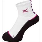ミズノ mizuno ソックス（ショート丈） 76：ホワイト×ピンク
