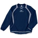 ミズノ MIZUNO　ウィンドブレーカーシャツ（ジュニア） 14：ネイビー×グレー （62WS27514）