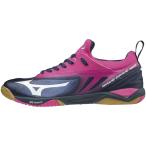  Mizuno MIZUNO WAVE DRIVE NEO 81GA180014 темно-синий × белый × розовый Mizuno ue-bXG RUBBER PoWnCe mid подошва SR touch PRIMESKIN