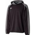 ミズノ MIZUNO　スウェットパーカーシャツ 90：ブラック×シルバーグレー （A75LM25190）