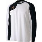 ミズノ MIZUNO　長袖Tシャツ 01：ホワイト×ブラック （A75TN35101）